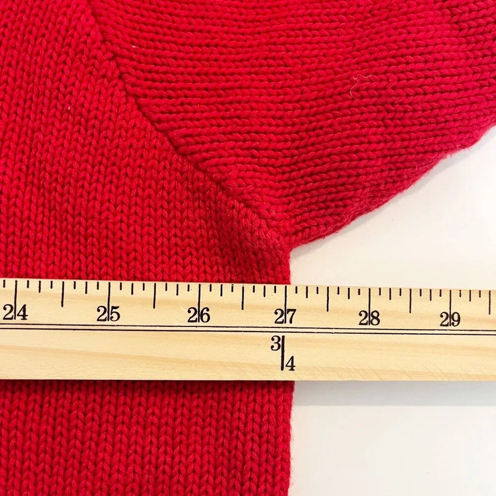 Vintage‎ Polo Ralph Lauren Men's Red Crewneck Pullover Sweater Cotton - Size 2X